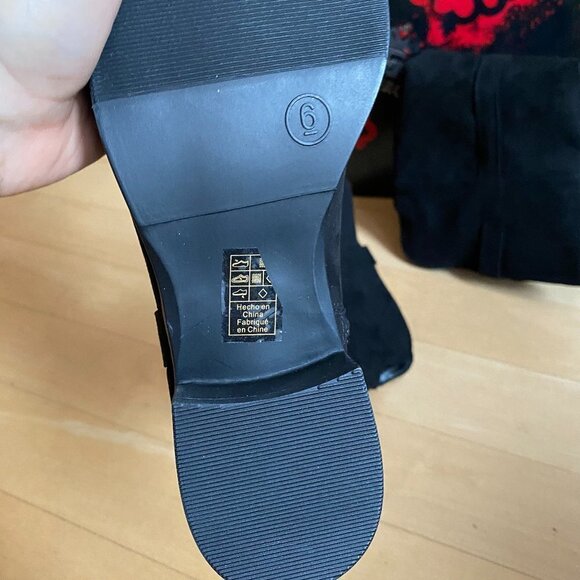 𝅺FERGALICIOUS BNIB Black Tall Riding Brown "Zephyr" - Picture 4 of 10